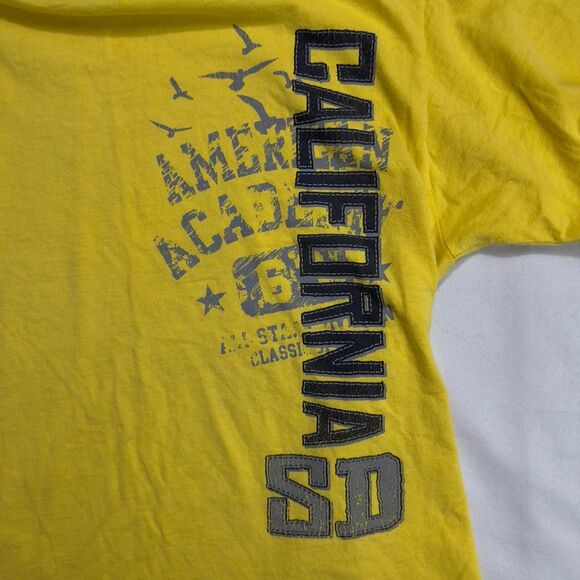 Fruit of the Loom California SD Y2K Graphic T-Shirt Men’s Large Yellow Retro Tee - Picture 3 of 6